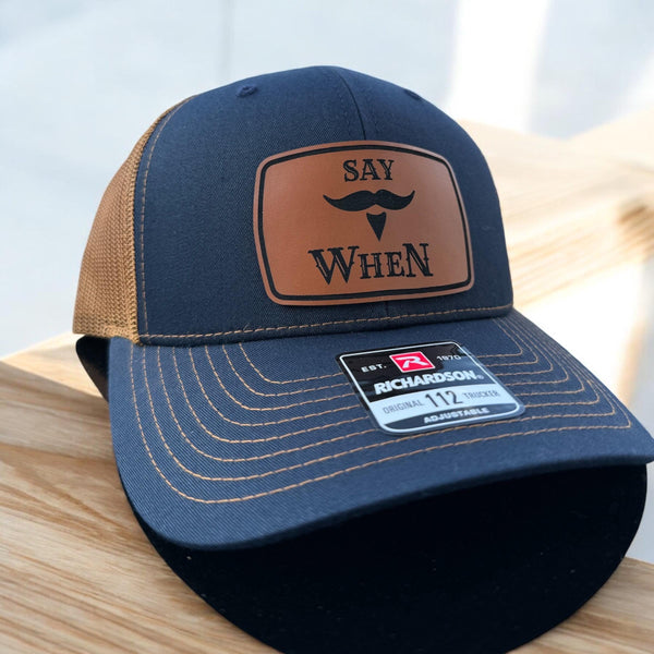 Say When Leather Patch Hat Doc Holiday